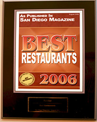 2006 - SD Mag - Best Restaurants