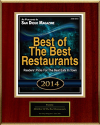 Resized - 2014 - San Diego Magazine Award Plaque