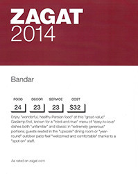 Zagat Award