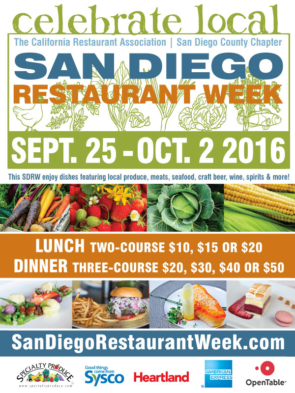 Keep an eye out for San Diego Restaurant Week!